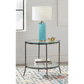 Round Glass Top End Table Y460