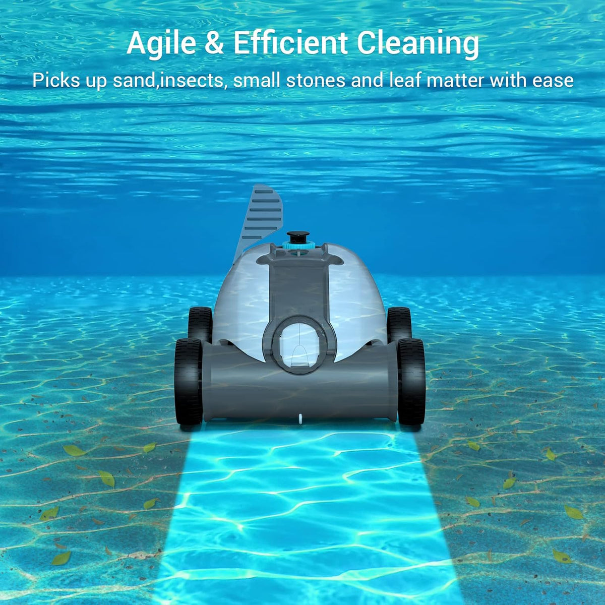 Cordless Robotic Pool Cleaner with Dual-Drive Motors F77028