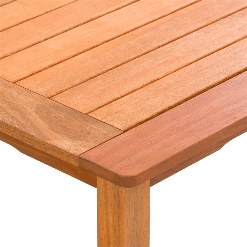 Natural Hard Wood Outdoor Dining Set 7pc D876