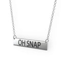 Sterling Silver Bar Pendant Necklace K290