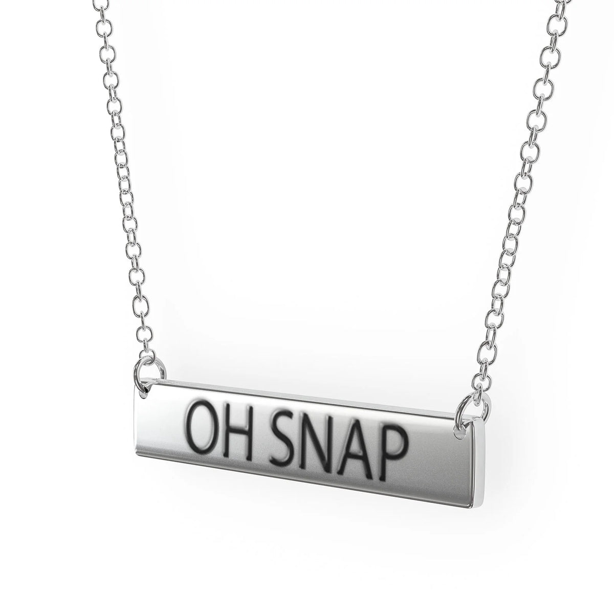 Sterling Silver Bar Pendant Necklace K290