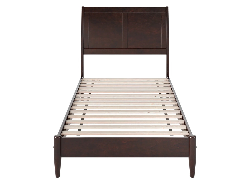 Twin XL Espresso Solid Wood Platform Bed L5764