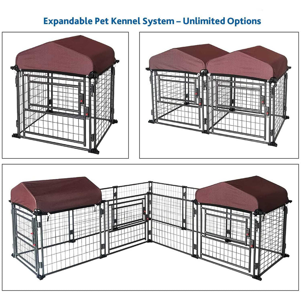 Outdoor Dog Kennel with Cover I338867