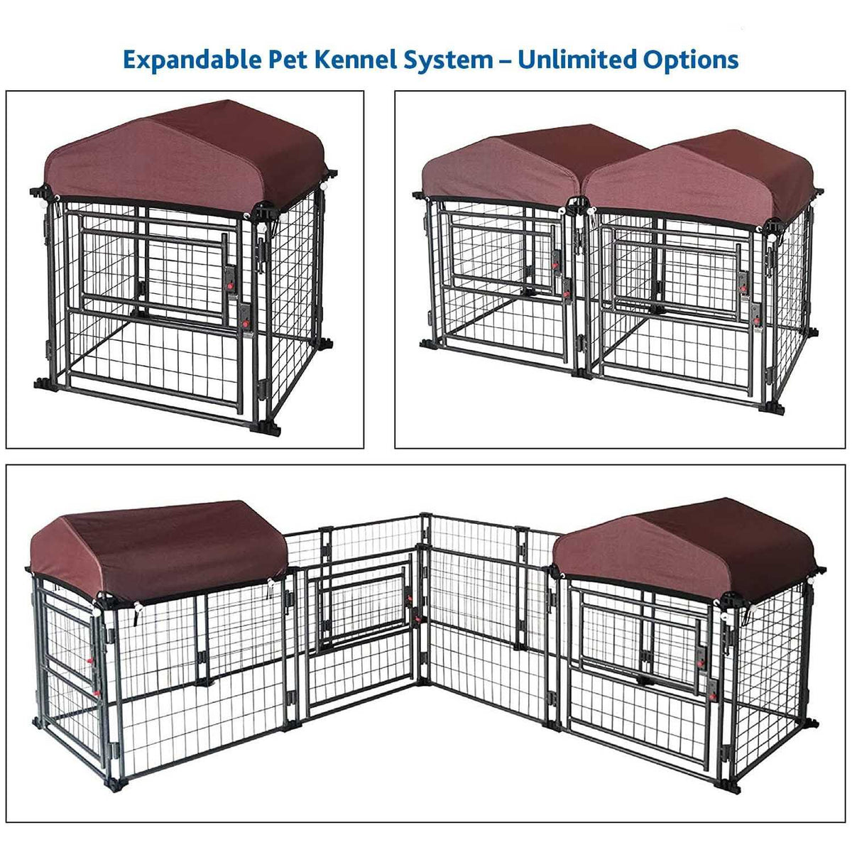 Outdoor Dog Kennel with Cover I338867