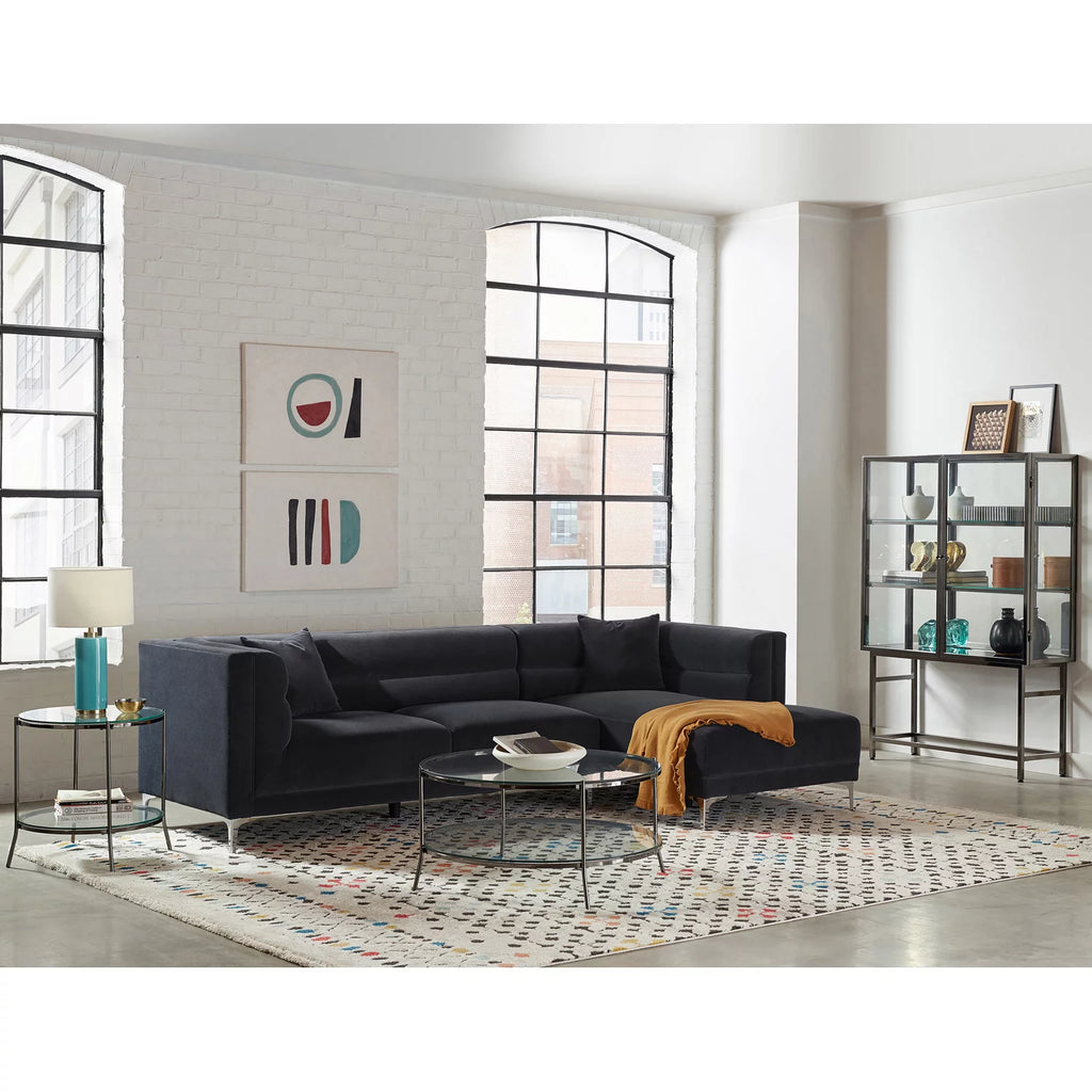 Round Glass Top End Table Y460