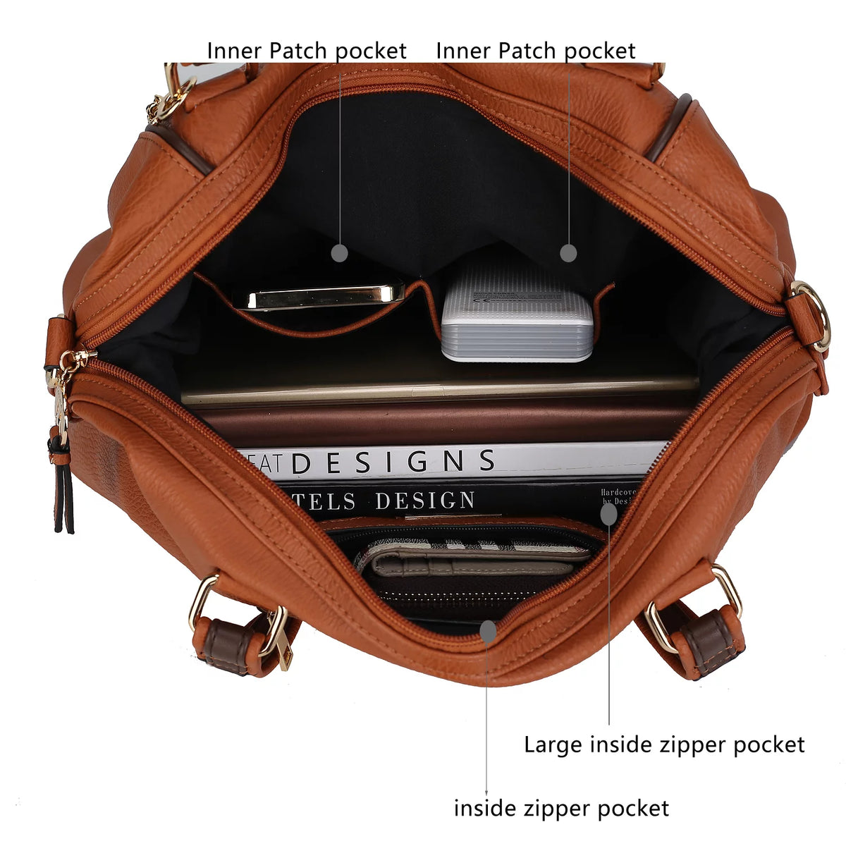 Vegan Leather Tote Handbag K4462