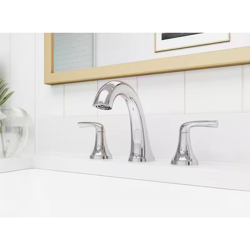 8 in. Widespread Double Handle Bathroom Faucet in Polished Chrome J743002