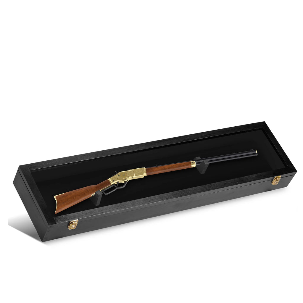 Clear Acrylic & Hardwood Gun Display Case U488