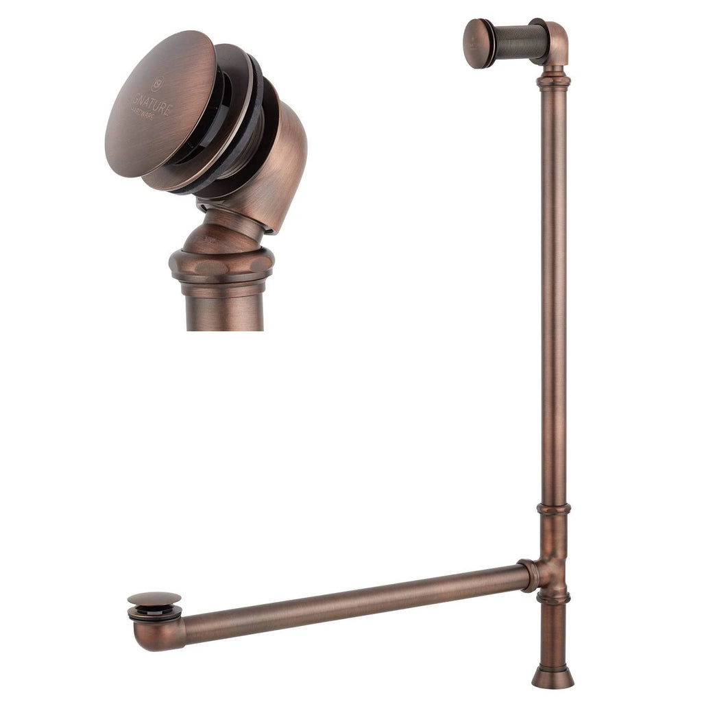 Pop-Up Tub Drain with Swivel Head and Press and Seal Overflow N1082