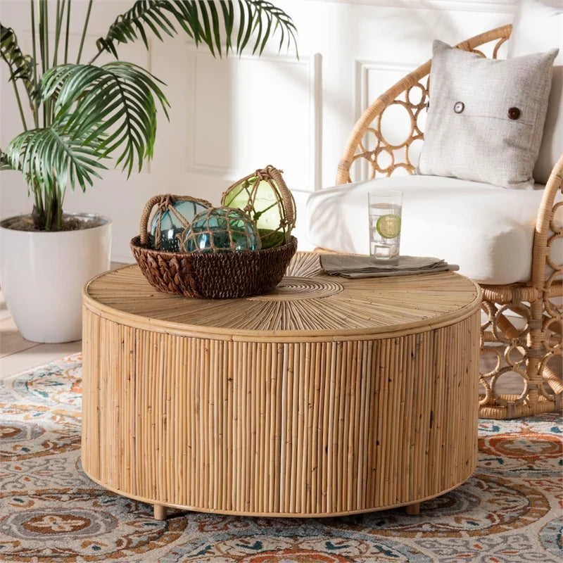 Light Honey Rattan Coffee Table F864