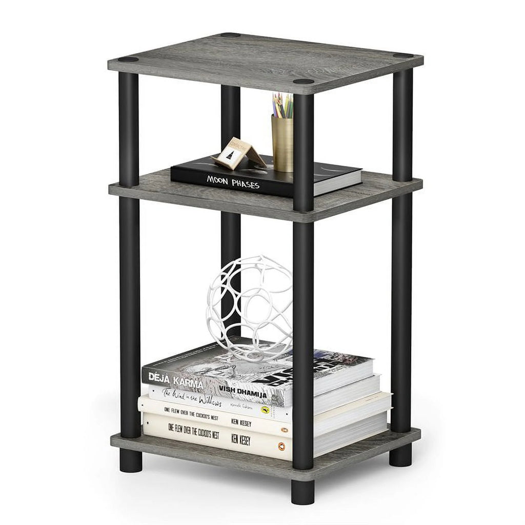 French Oak/Black 3-Tier End Table G59542