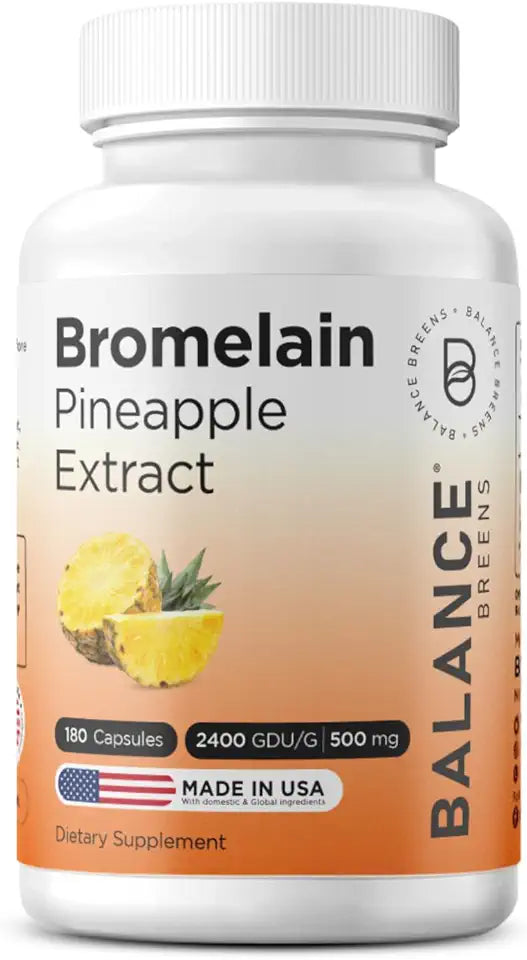 Bromelain 500mg 180 Capsules Pineapple Extract Digestive Enzyme V7153