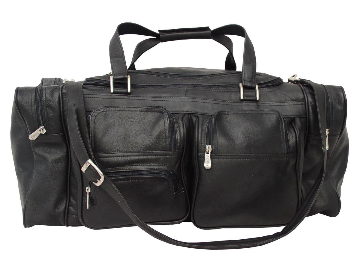 Saddle Leather Duffel with Pockets W191291