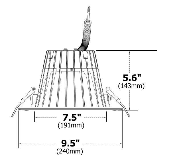 8 in. Black LED Downlight Z1825