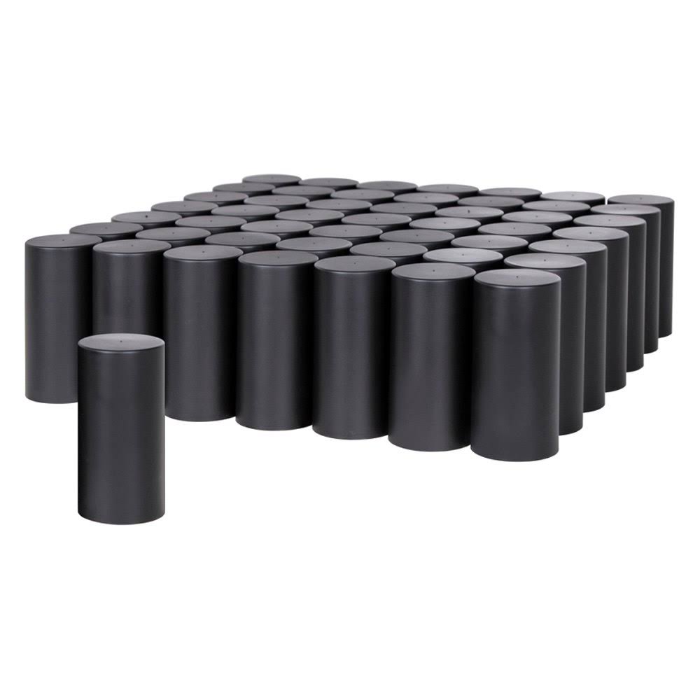 Black Tall Cylinder Nut Cover 60 Pack S269