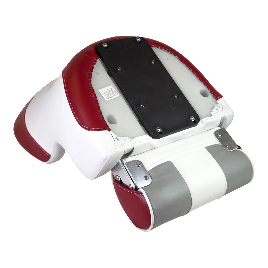 White Grey Red Bucket Seat with Flip Up Bolster S31439