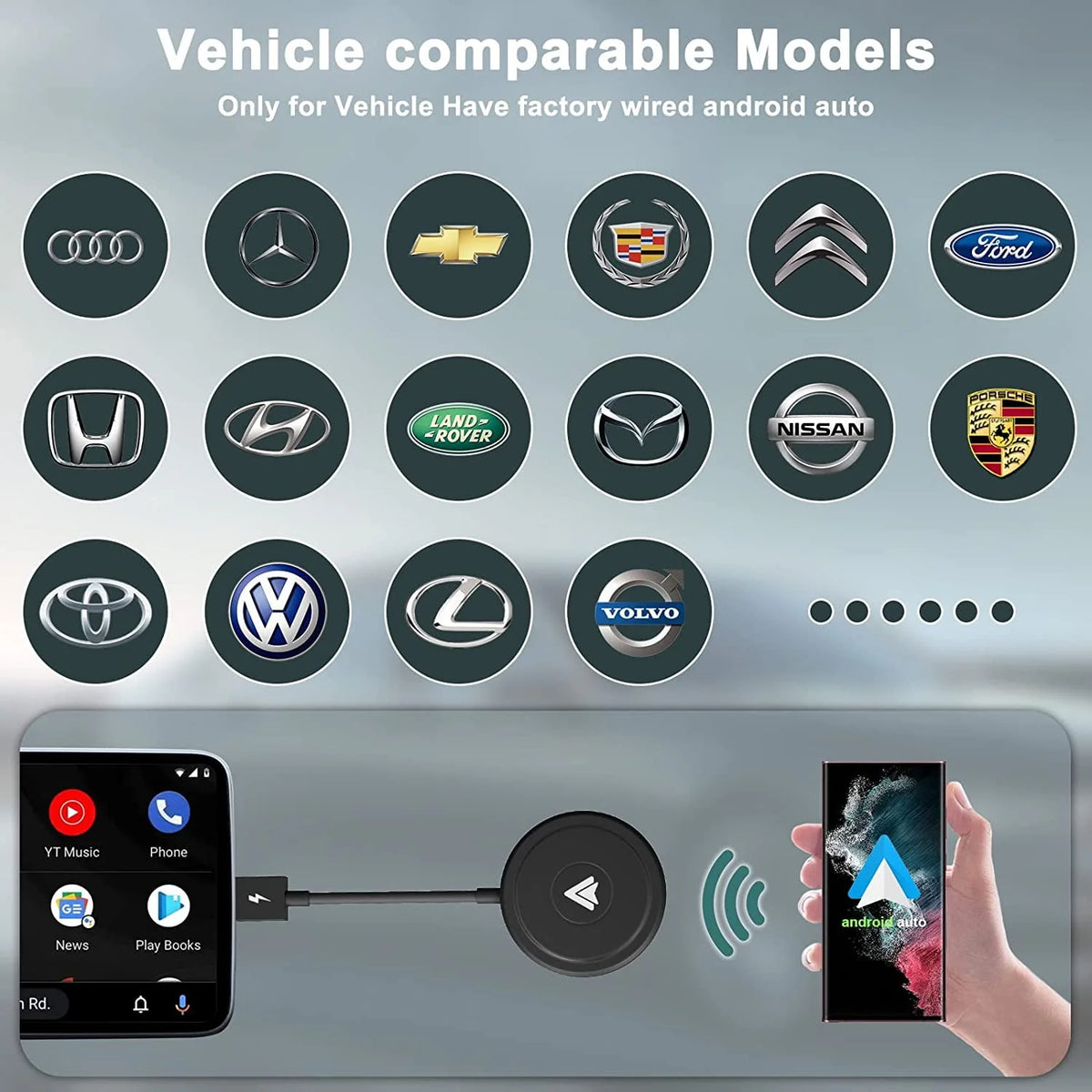 Wireless Android Auto Car Adapter A7188