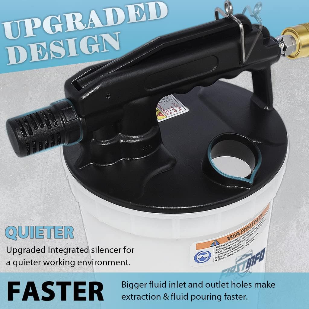 1.8 Liter Vacuum Brake Bleeder Extractor Kit with Silicone Bleeding Hose T6018