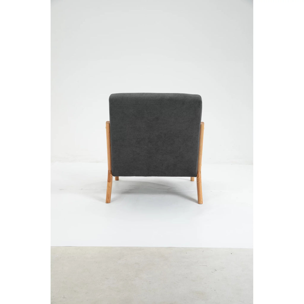 Mid Century Modern Upholstered Accent Chair with Wood Frame G601679