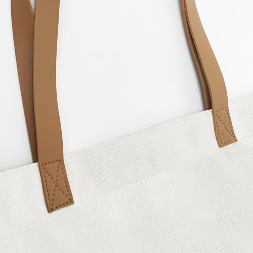 Canvas Tote Bag Set of 2 with Zipper K953794