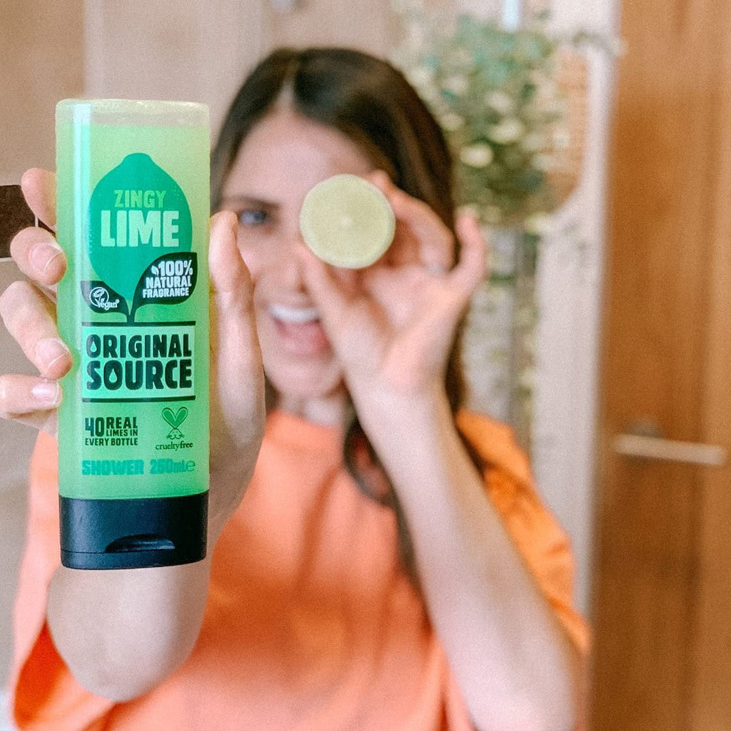 Lime Shower Gel with Natural Fragrance, Vegan, Paraben Free, 6 x 250 ml P3457