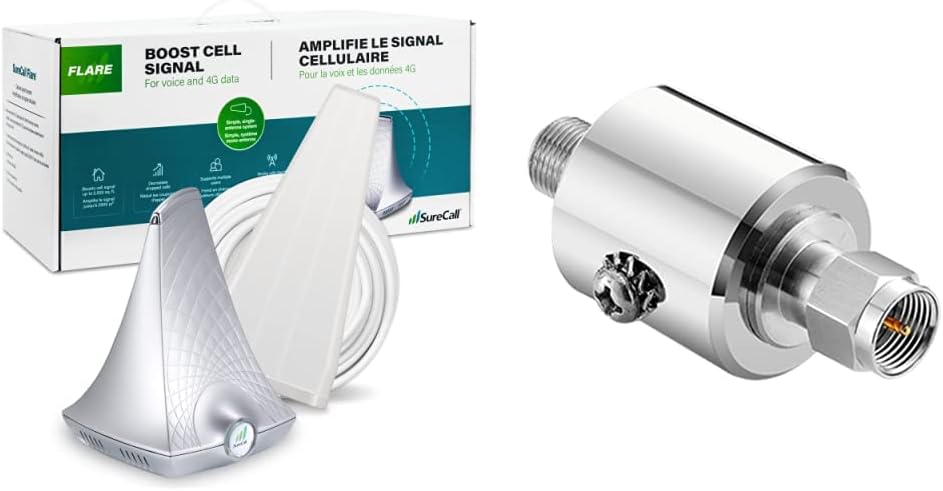 Cell Phone Signal Booster up to 5000 sq ft, 5G/4G LTE, Yagi Panel Antennas T95419