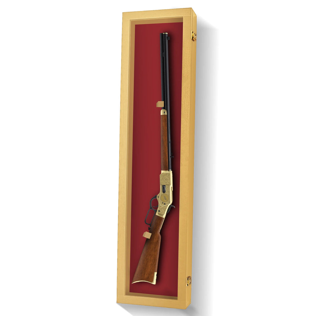 Clear Acrylic & Hardwood Gun Display Case U488