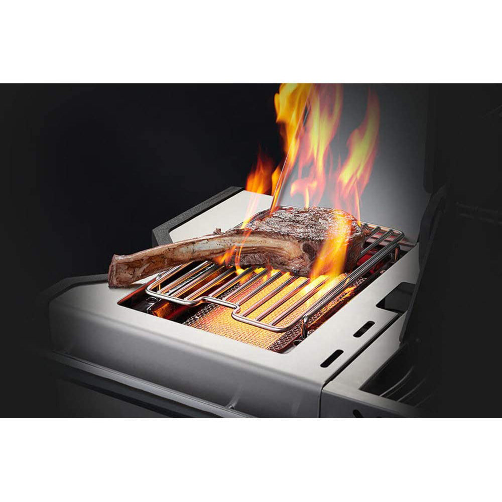 Natural Gas Outdoor Grill with 5 Burners Bundle with Cutlery Set, Cutting Board, Oven Mitt, Timer, 2x Duck Fat and 2 YR CPS Enhanced Protection Pack S6515