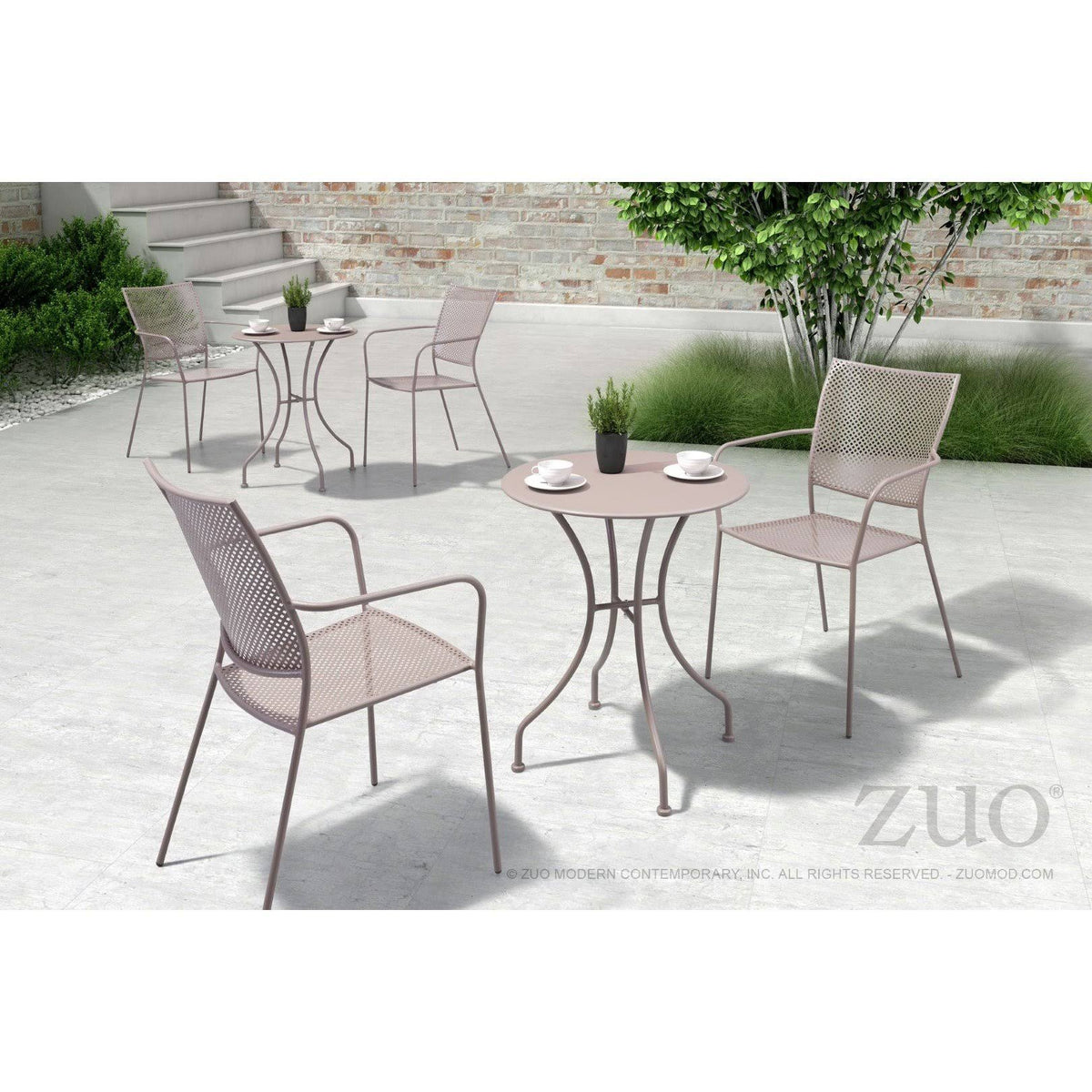 Taupe Round Dining Table V8946
